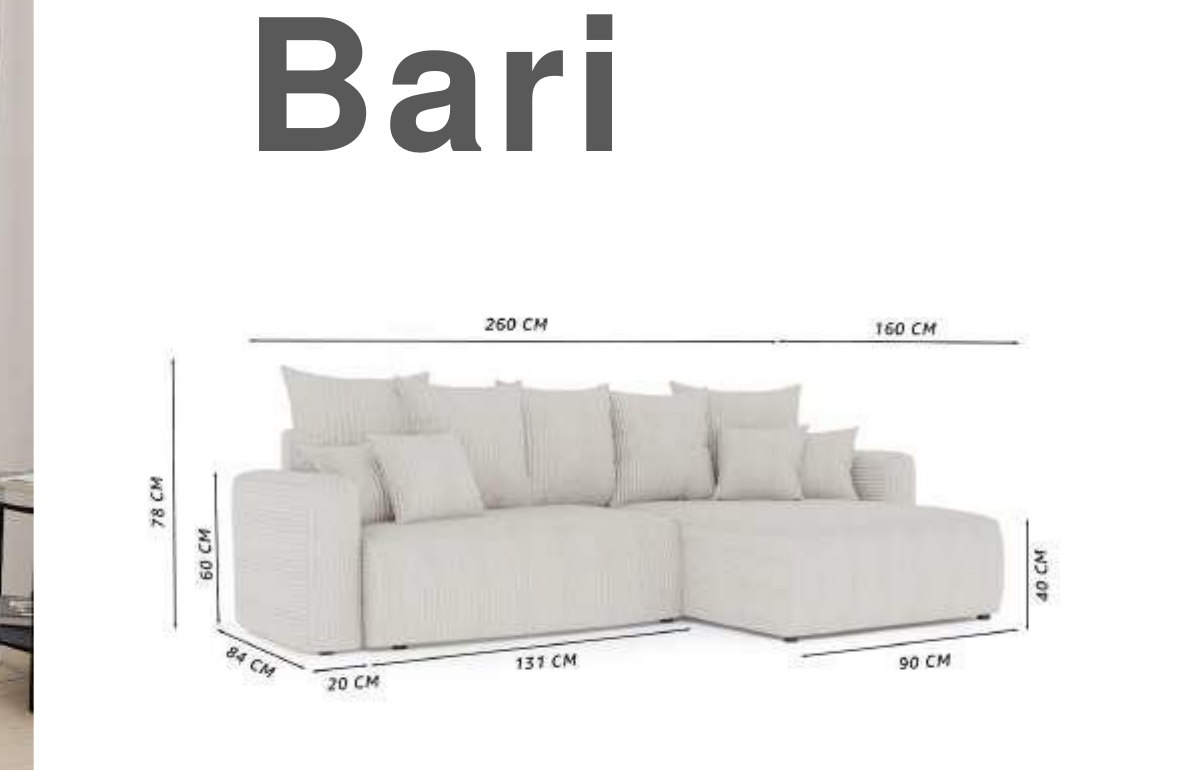 Bari L-Shape Sofa 2