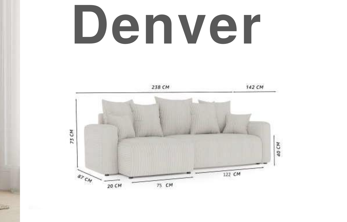 Denver L-Shape Sofa 2